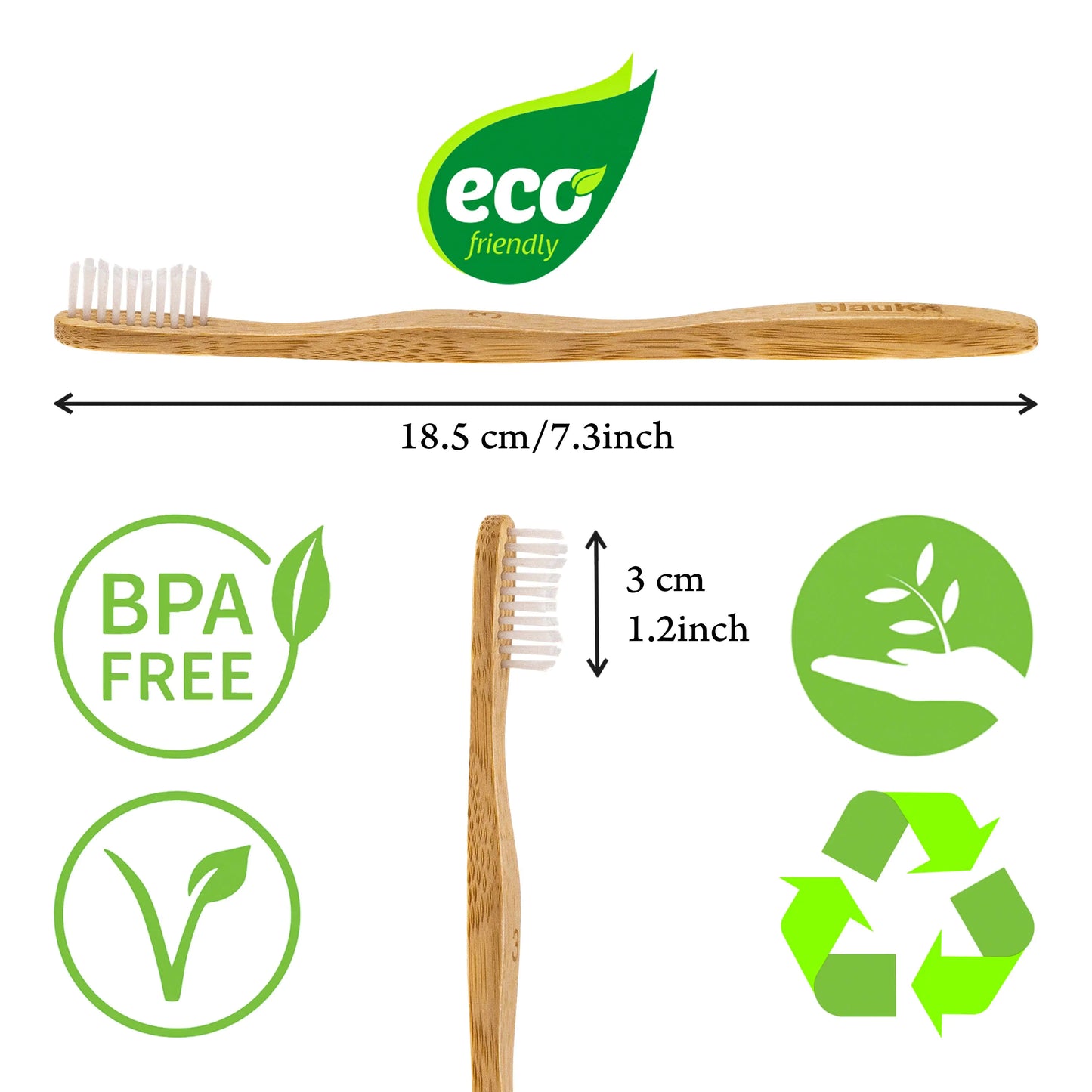 Bamboo Toothbrush Set 5-Pack - Bamboo Toothbrushes